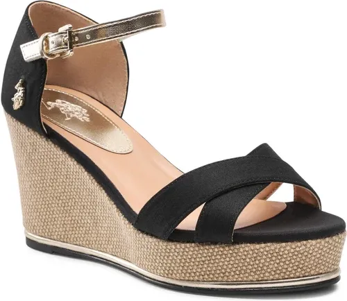 Sandále U.S. POLO ASSN. - Alyssa003 ALYSSA003W/2C1 Blk/Gol1