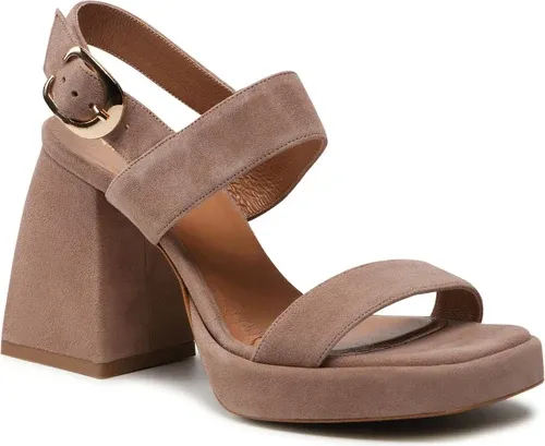 Sandále R.POLAŃSKI - 1451 Cappucino Zamsz