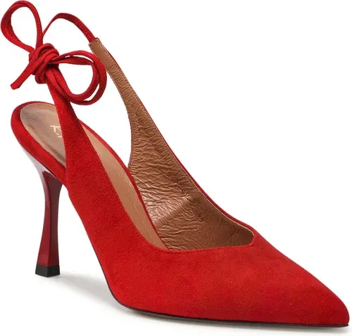 Sandále R.POLAŃSKI - 1421 Czerwony Zamsz