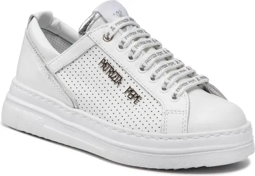 Sneakersy PATRIZIA PEPE - PPJ110.30 M Vit. Bianco/Argento