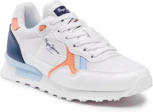 Sneakersy PEPE JEANS - Britt Rebirth Girls PGS30529 White 800