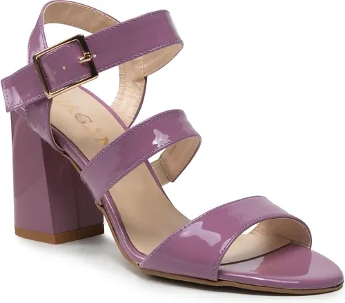 Sandále SAGAN - 4809 Wrzos Ciemny Lakier