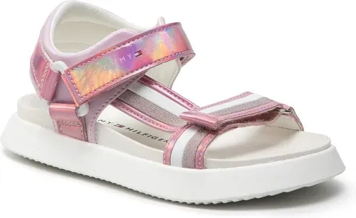 Sandále Tommy Hilfiger - Velcro Sandal T3A2-32180-1382 M Pink/White X054