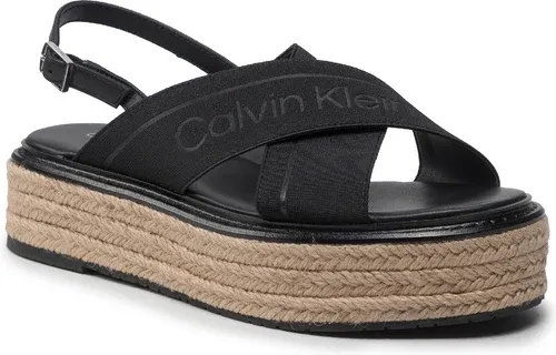Espadrilky CALVIN KLEIN - Flatform Wedge Sndl He HW0HW00688 Ck Black BAX