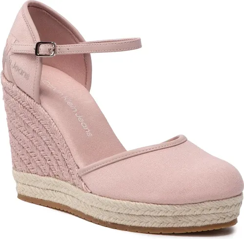 Espadrilky CALVIN KLEIN JEANS - Wedge Sandal Close Toe Co YW0YW00569 Pale Conch Shell TFT
