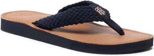 Žabky TOMMY HILFIGER - Th Leather Footbed Beach Sandal FW0FW06335 Desert Sky DW5