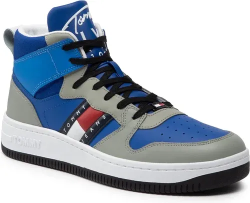 Sneakersy Tommy Jeans - Mid Pop Basket EM0EM01015 Cobalt C65