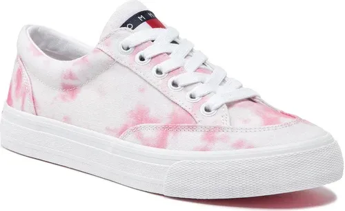 Tramky TOMMY JEANS - Bloom Print Low Cut EN0EN01872 Fresh Pink/Tie Dye 0K7