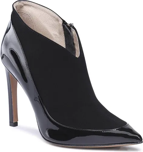 Členkové čižmy BALDOWSKI - D04019-1451-003 Lakier Czarny/Zamsz Czarny