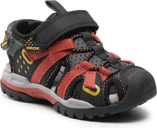 Sandále GEOX - J Borealis B. B J920RB 0CE14 C0260 M Black/Dk Red