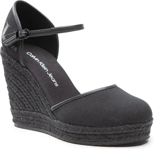 Espadrilky CALVIN KLEIN JEANS - Wedge Sandal Close Toe Co YW0YW00569 Black BDS