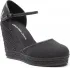 Espadrilky CALVIN KLEIN JEANS - Wedge Sandal Close Toe Co YW0YW00569 Black BDS