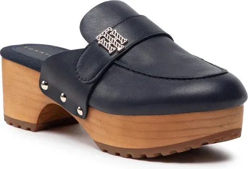 Šľapky TOMMY HILFIGER - Th Hardware Mid Heel Clog FW0FW06602 Desert Sky DW5