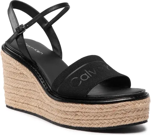 Espadrilky CALVIN KLEIN - Wedge Sndl 50 He HW0HW00689 Ck Black BAX