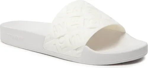 Šľapky TOMMY JEANS - Woven Pool Slide EN0EN01857 Ecru YBL