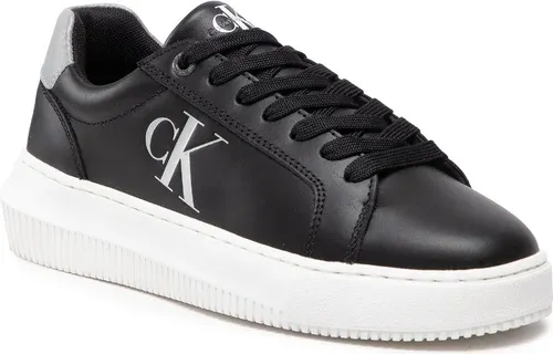 Sneakersy CALVIN KLEIN JEANS - Chunky Cupsole Laceup Low Ess M YW0YW00701 Black/Silver 00T