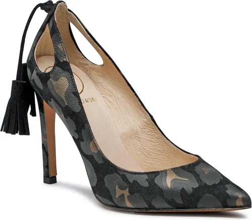 Lodičky BALDOWSKI - D01468-1451-044 Panterka Eti Czarna/Zamsz Czarny