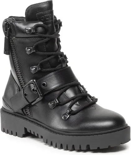 Členkové čižmy GUESS - Oklee FL7OKL LEA10 BLACK