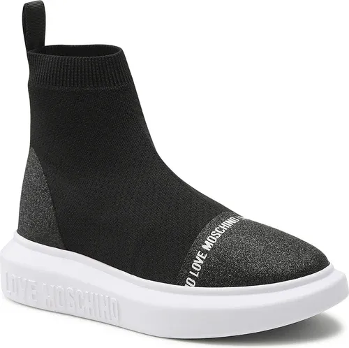 Sneakersy LOVE MOSCHINO - JA15074G1FIZD00A Glitter Nero