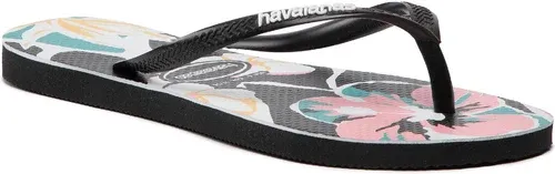 Žabky HAVAIANAS - Floral Basic 41454601069 Black/Black