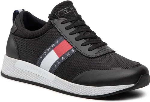 Sneakersy Tommy Jeans - Flexi Runner EM0EM00959 Black/White 0GK