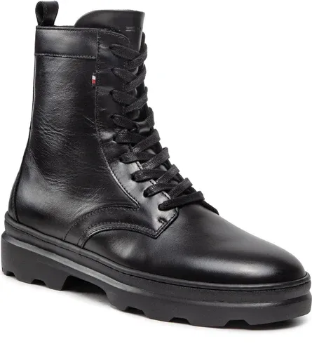 Čižmy Tommy Hilfiger - Comfort Hilfiger Lth High Boot FM0FM04192 Black BDS