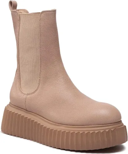 Členková obuv s elastickým prvkom AGL - Penelope D751546PGKI0122365 Beige/Delice