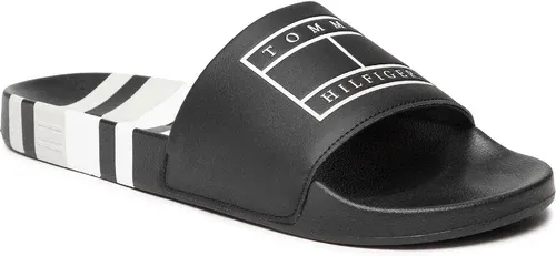 Šľapky Tommy Hilfiger - Strips Hilfiger Pool Slide FM0FM04061 Black BDS