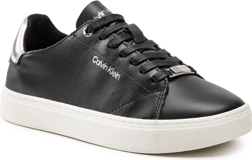 Sneakersy CALVIN KLEIN - Cupsole Unlined Lace Up-Lth HW0HW01055 Ck Black BAX