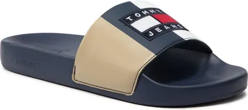 Šľapky TOMMY JEANS - Block Archive Poolslide EM0EM01048 Twilight Navy C87