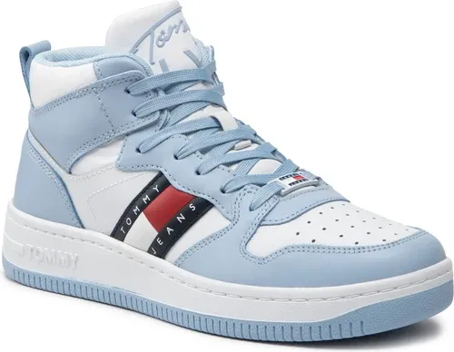 Sneakersy TOMMY JEANS - Mid Pop Basket Wmn EN0EN01851 Chambray Sky C1Q