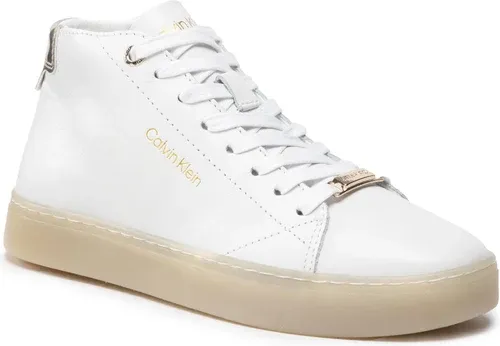 Sneakersy CALVIN KLEIN - Cupsole Unlined High Top-Lth HW0HW01052 Ck White YAF