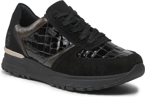 Sneakersy Rieker - N7412-00 Schwarz