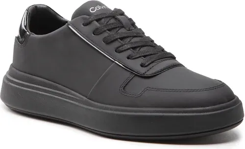 Sneakersy CALVIN KLEIN - Low Top Lace Up Shine HM0HM00820 Triple Black 0GJ