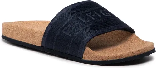 Šľapky TOMMY HILFIGER - Webbing Cork Pool Slide FW0FW06525 Desert Sky DW5
