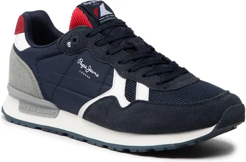 Sneakersy PEPE JEANS - Britt Man Studio Green PMS30851 Navy 595