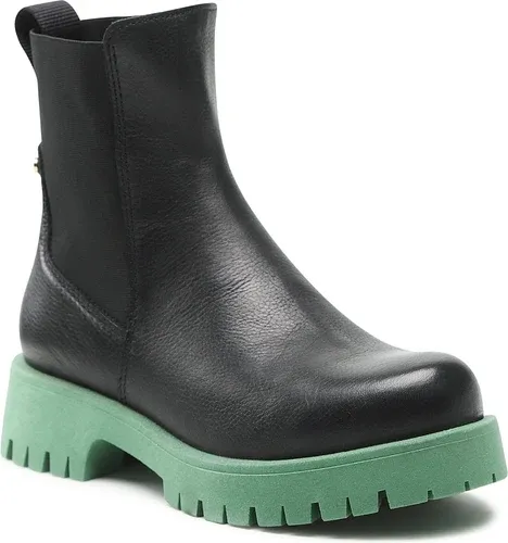 Členková obuv s elastickým prvkom Simen - 5534A Faeda Czarna/Zielony