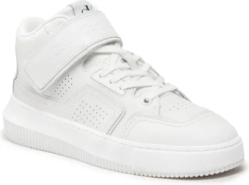 Sneakersy Calvin Klein Jeans - Chunky Cupsole Laceup Mid Lth Wn YW0YW00841 Bright White YAF