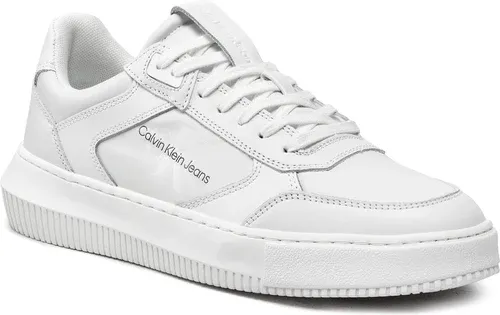 Sneakersy Calvin Klein Jeans - Chunky Cupsole Laceup Lth Mono YM0YM00550 Triple White YAF