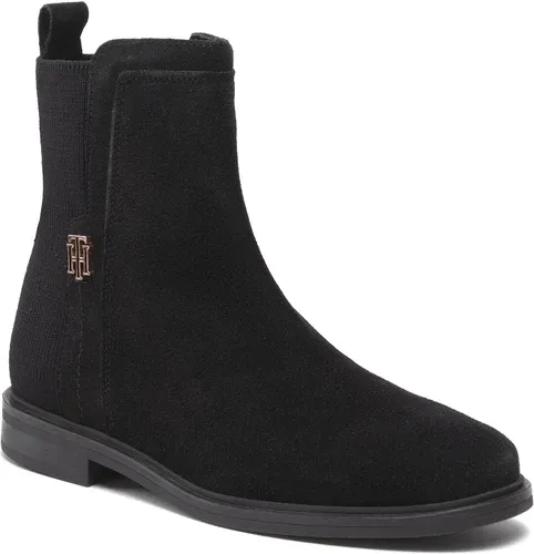 Členková obuv Tommy Hilfiger - Th Essentials Flat Boot FW0FW06740 Black BDS