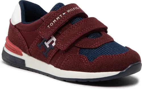 Sneakersy Tommy Hilfiger - Low Cut Velcro Sneaker T1B9-32490-1450 S Bordeaux/Blue A240