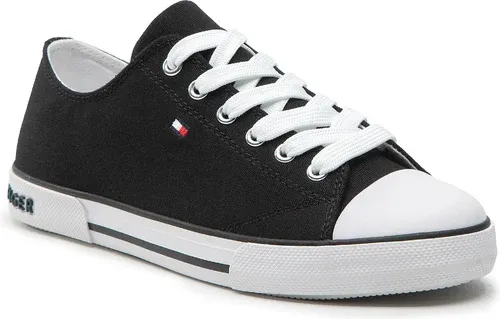 Plátenky Tommy Hilfiger - Low Cut Lace-Up Sneaker T3X4-32207-0890 S Black 999