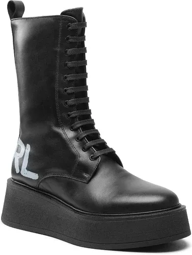 Čižmy KARL LAGERFELD - KL42475 Black Lthr