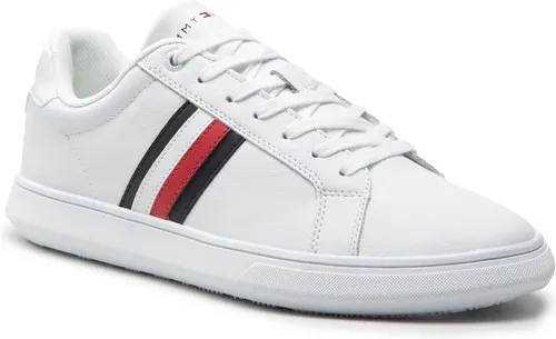 Sneakersy Tommy Hilfiger - Corporate Cup Leather Stripes FM0FM04275 White YBR