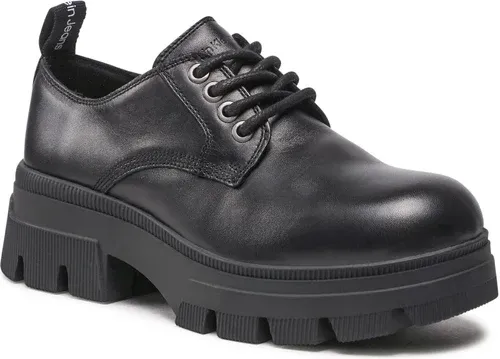 Poltopánky Calvin Klein Jeans - Chunky Combat Derby Wn YW0YW00745 Black BDS