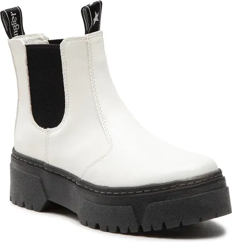 Členková obuv s elastickým prvkom Wrangler - Piccadilly Chelsea WL22581A White 051