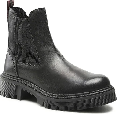 Členková obuv s elastickým prvkom Wrangler - Seattle Chelsea Leather WL22507A Black 062