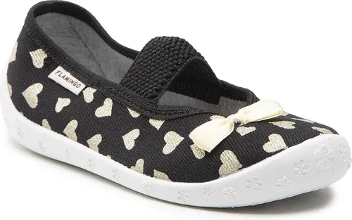 Papuče Flamingo - R012500 Czarny/Złoto