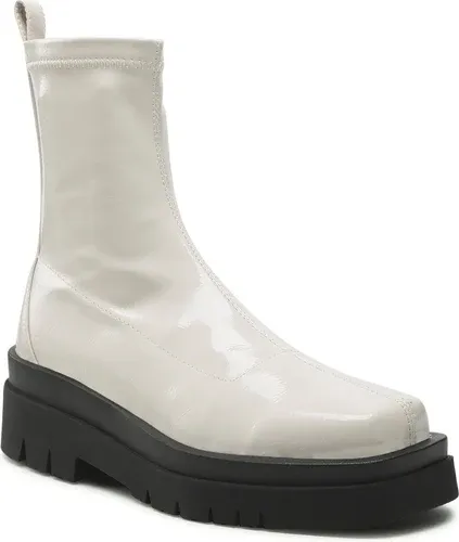 Členkové čižmy RAID - Milla Off White/Crinkle Patent