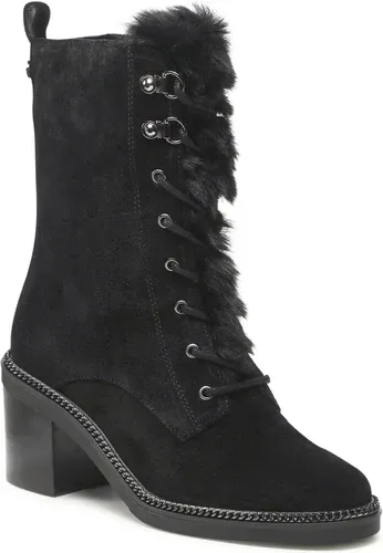 Členkové čižmy GUESS - Byankan FL8BKN FUR10 BLACK